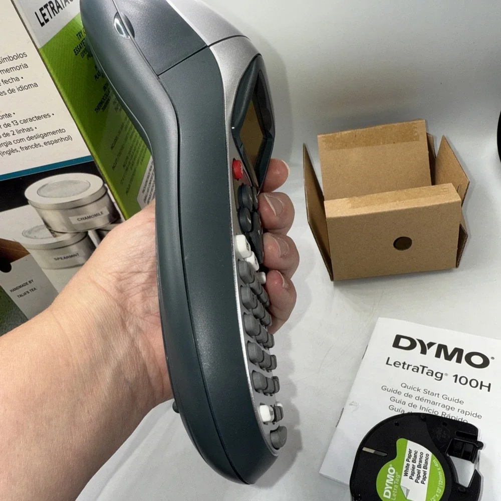 DYMO Portable Printer Handheld Label Maker Black Silver Letratag 100H+ New